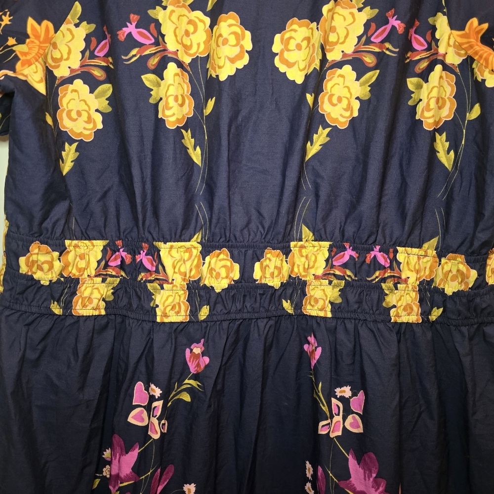 NWT Anthropologie The Somerset Maxi Dress Size 2X Navy Blue Blueberry Pockets - Picture 5 of 12